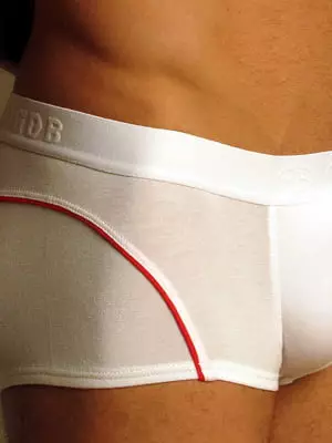 Мужские белые трусы хипсы с контрастной красной отделкой  Doreanse Sport Style 1753c02